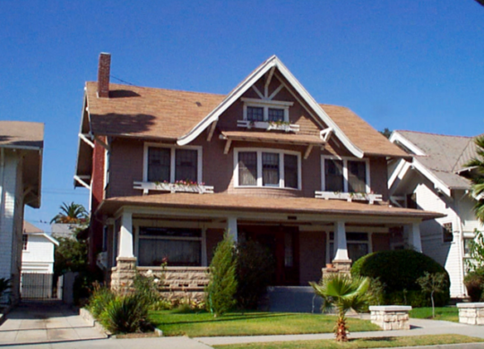 The fully restored Los Angeles (West Adams) former residence of the Stevenor Dale family